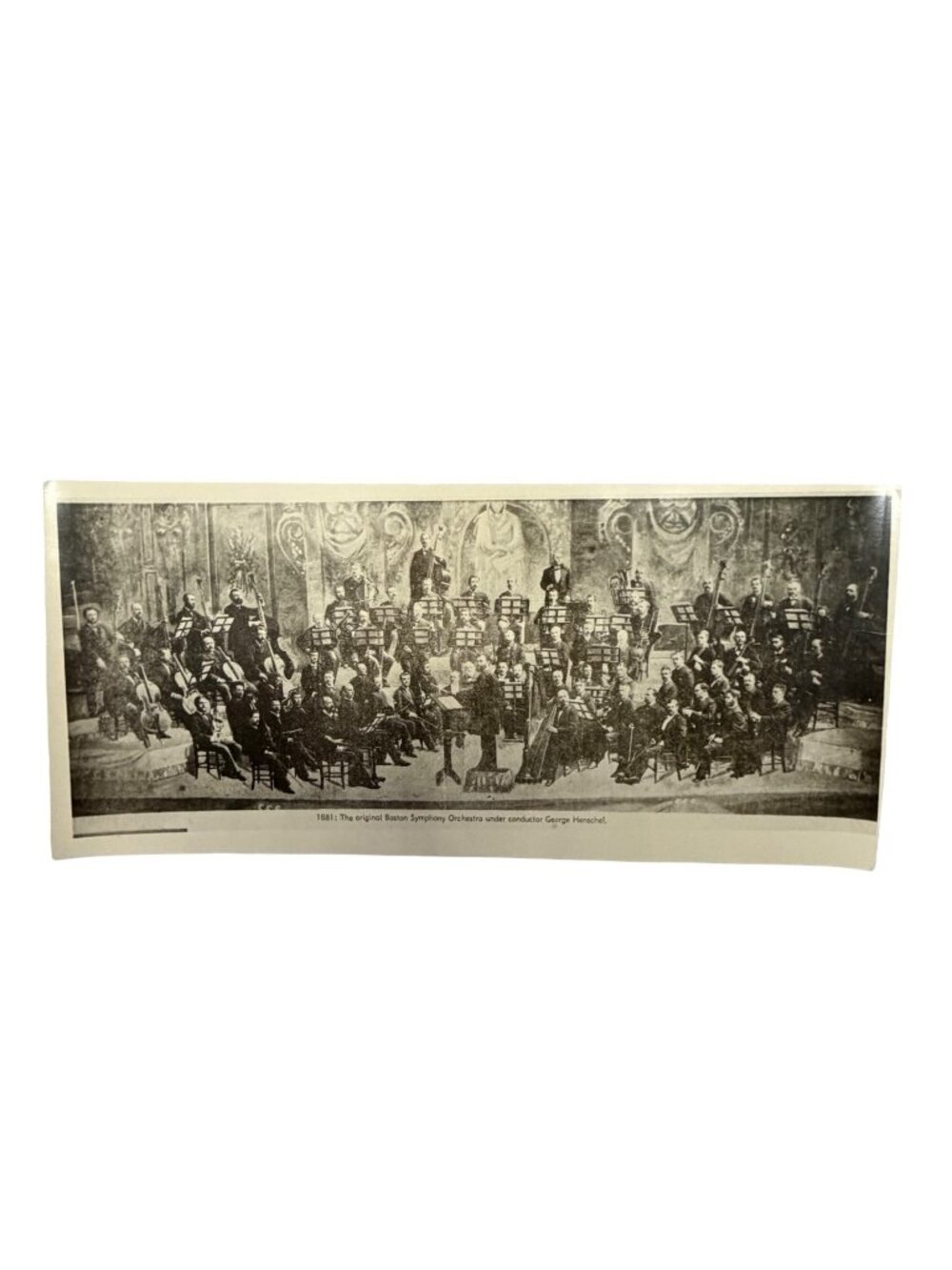 Vintage Boston Symphony Orchestra 1881 George Henschel Photo Print Annotated 11x